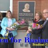 WHC Lemoore President Kristen Clark, Brooke Warkentin, Betty Warkentin and Chancellor Frank Gornick officially dedicate the school's new Student Union to former President Don Warkentin.